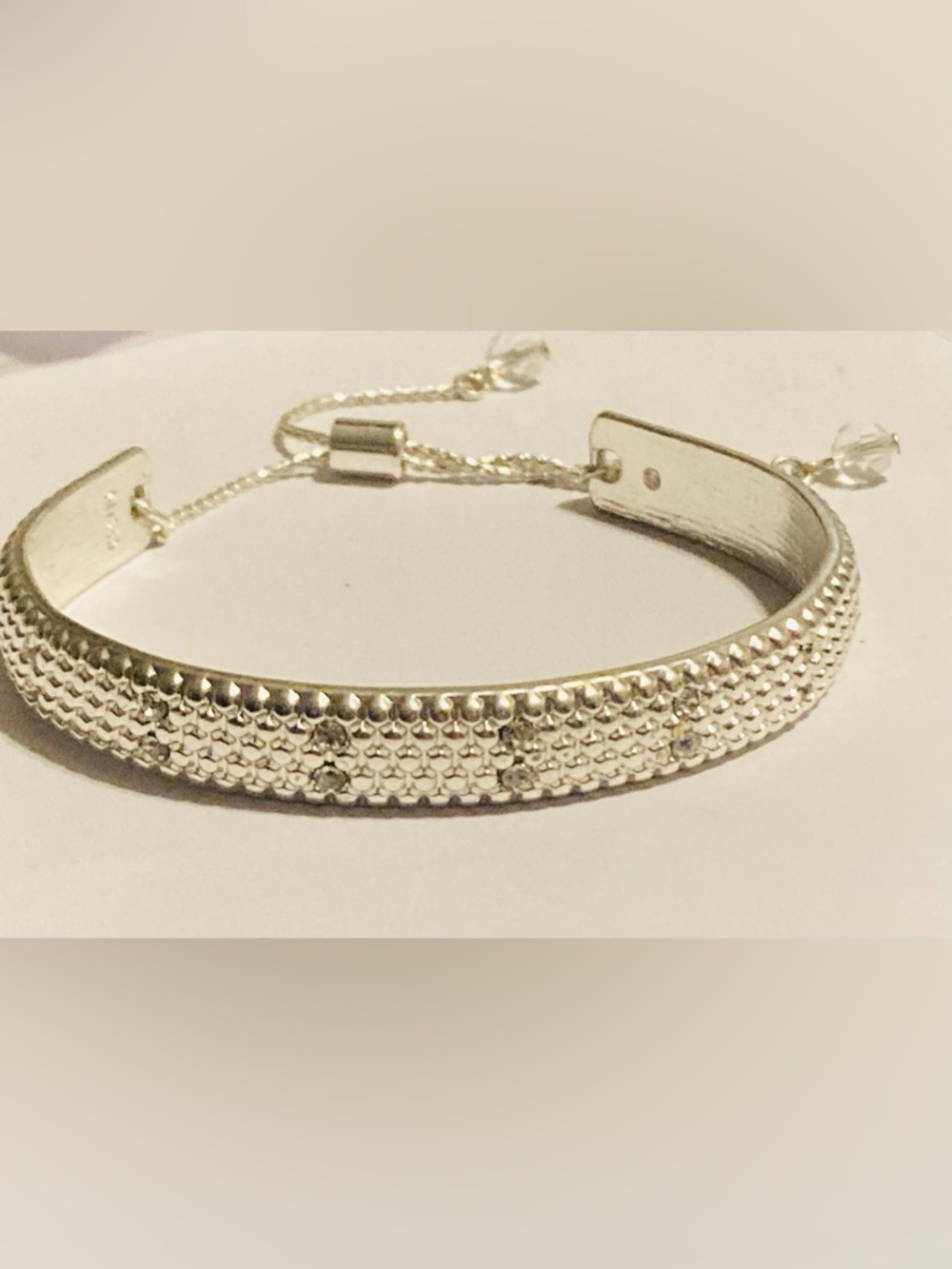 Vintage Avon (NRQ) Terranova  Silver Tone Cuff with Ties